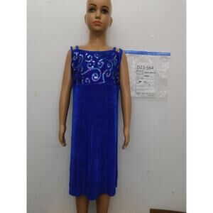 Pre-Owned Costume Leo's 4366 Large Child Royal Blue Jazz lyrical sequin